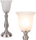 Nickel Alabaster Glass Farmhouse Table Lamp