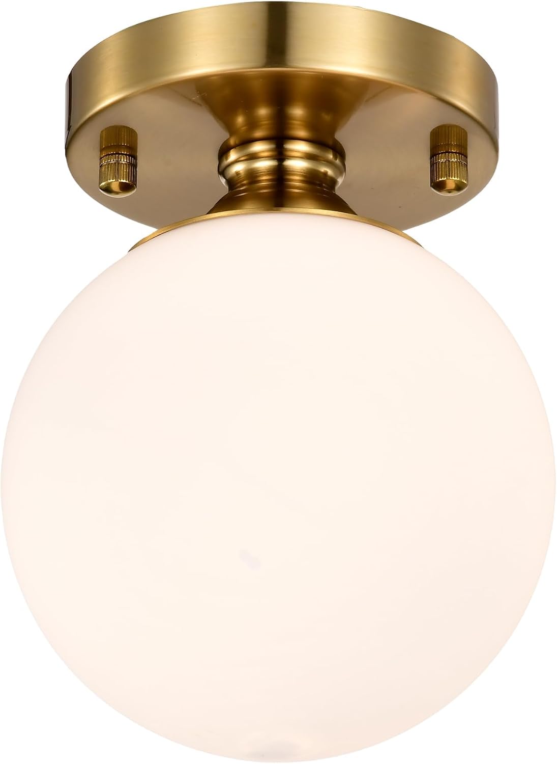 5.9" Gold Opal Globe Semi Flush Light