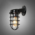 Black Waterproof Cage Outdoor Wall Sconce