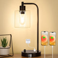 Dimmable USB Glass Table Lamp