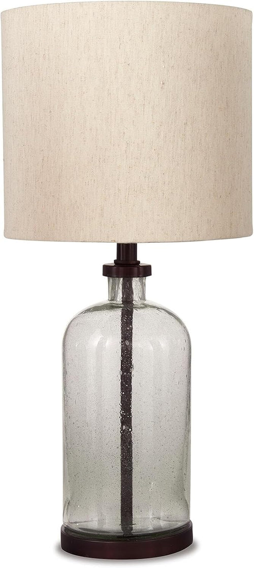 22.5" Bronze Seeded Glass Bandile Table Lamp