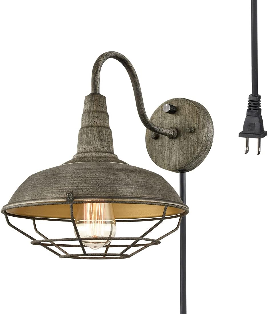 Retro Gooseneck Plug-In Wall Sconce