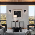 Matte Black Cage Bathroom Wall Sconce