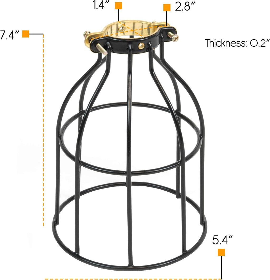 Black Pulley Cage Plug-In Wall Sconce Kit