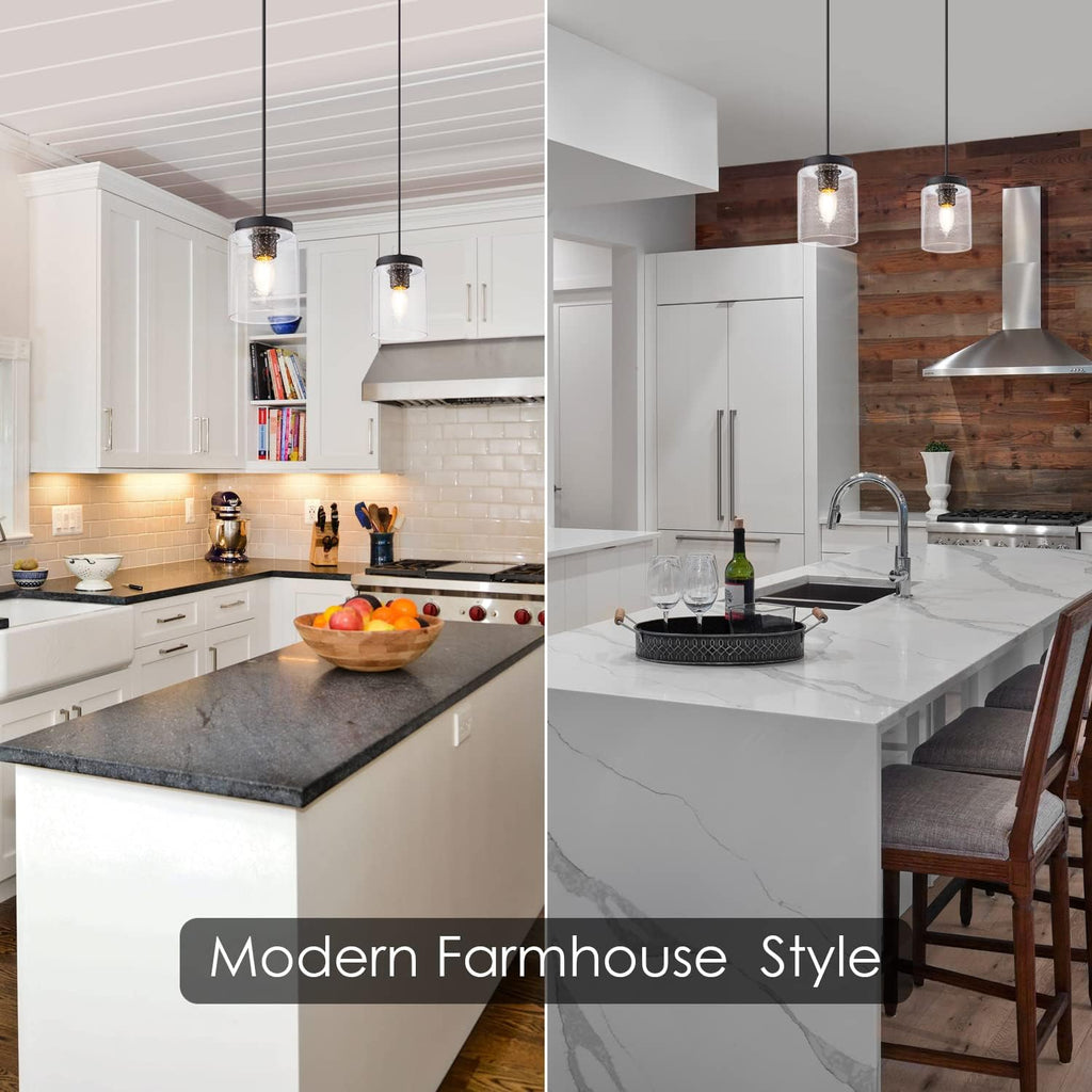 Black Bubble Seeded Glass Pendant Light