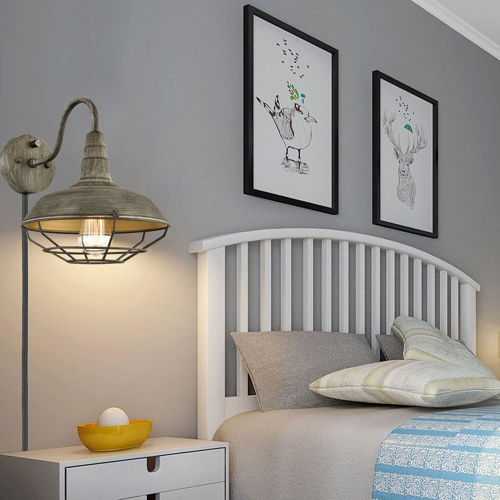 Retro Gooseneck Plug-In Wall Sconce