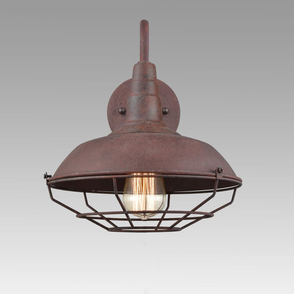 Dimmable Cage Gooseneck Plug-In Wall Sconce