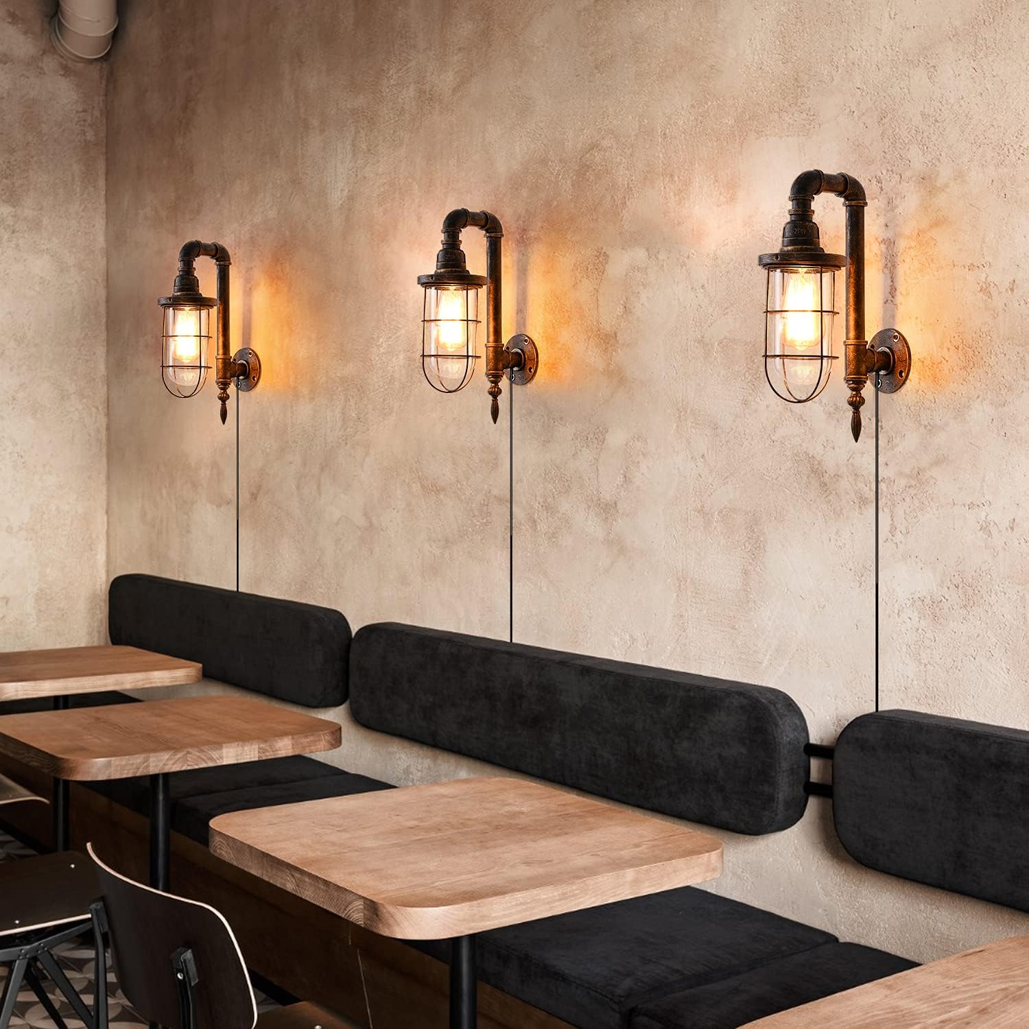 Retro Cage Plug-In Adjustable Wall Sconce