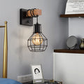 2 Pack Dimmable Black Cage Wall Sconce