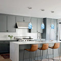 4.72" Blue Marble Oval Glass Mini Pendant Light 1 Pack
