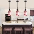 4.72" Burgundy Marble Glass Mini Pendant Light 1 Pack